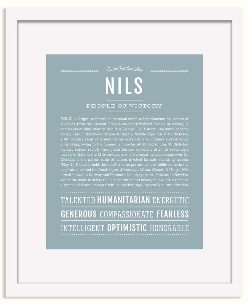 Frame Options | Powder Blue | White Frame, Matted