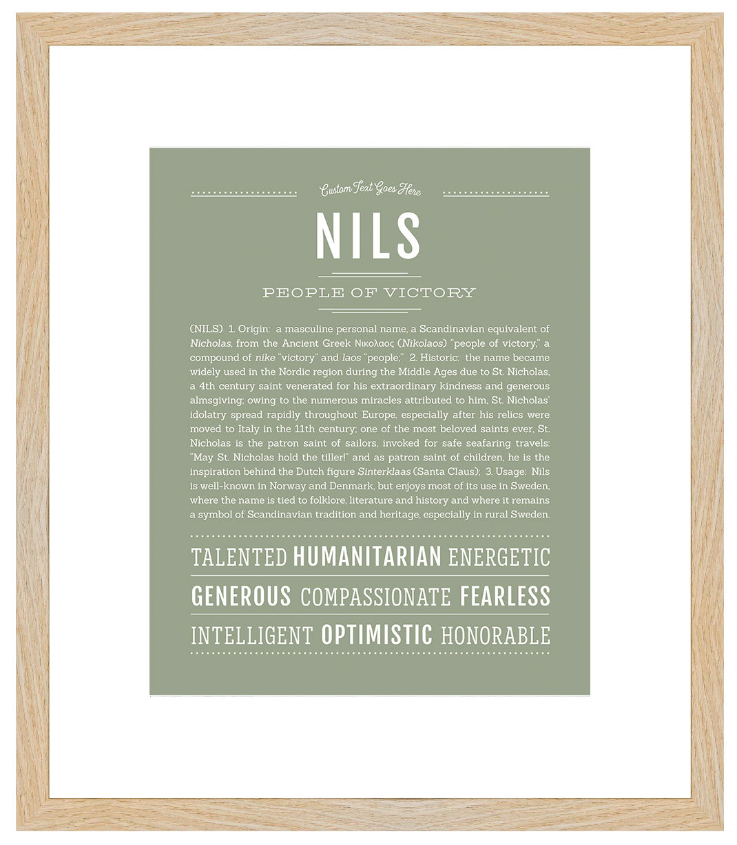 Frame Options | Sage | Maple Frame, Matted