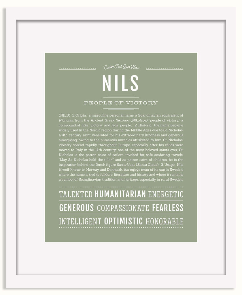 Frame Options | Sage | White Frame, Matted