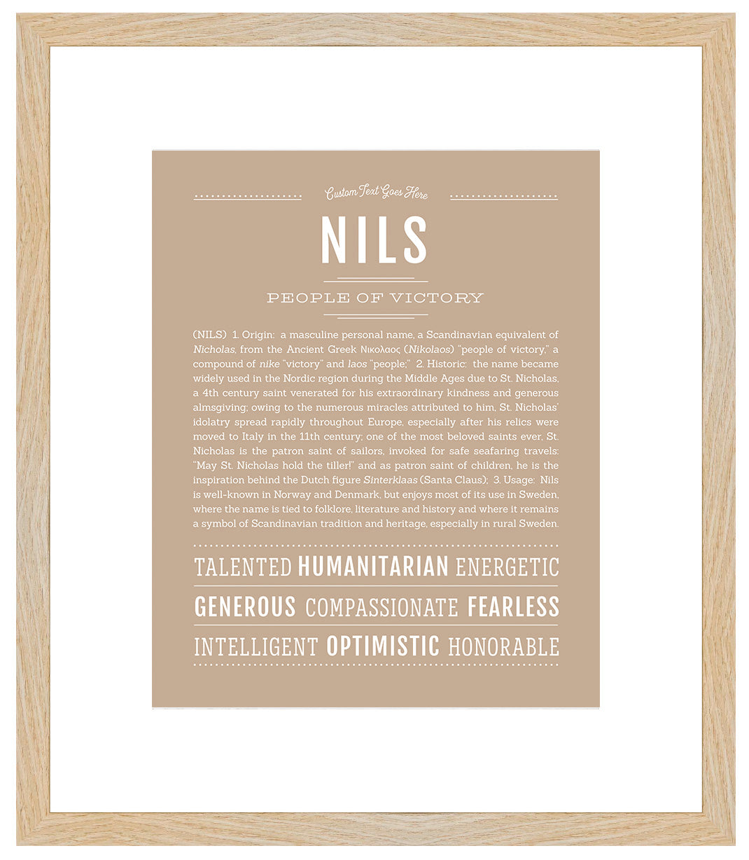 Frame Options | Tan | Maple Frame, Matted