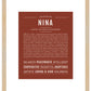 Nina | Name Art Print