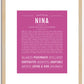 Nina | Name Art Print