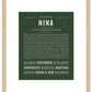 Nina | Name Art Print