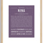 Nina | Name Art Print