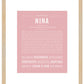 Nina | Name Art Print