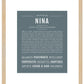 Nina | Name Art Print