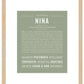 Nina | Name Art Print