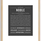 Noble | Name Art Print