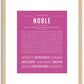 Noble | Name Art Print