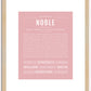 Noble | Name Art Print