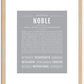 Noble | Name Art Print