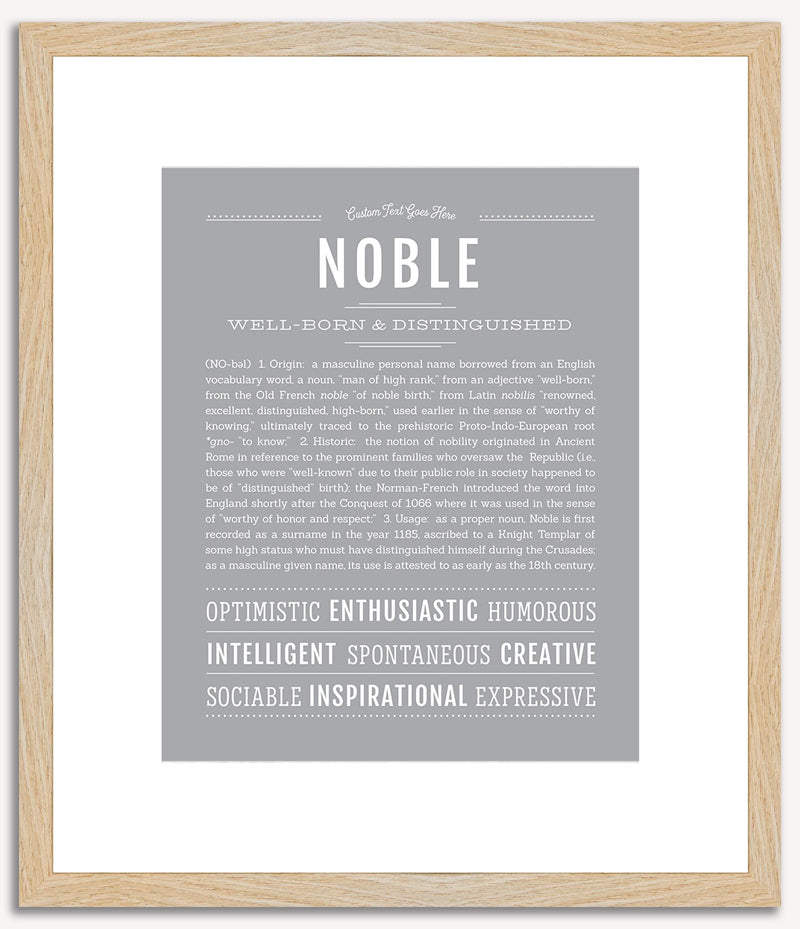 Noble | Name Art Print