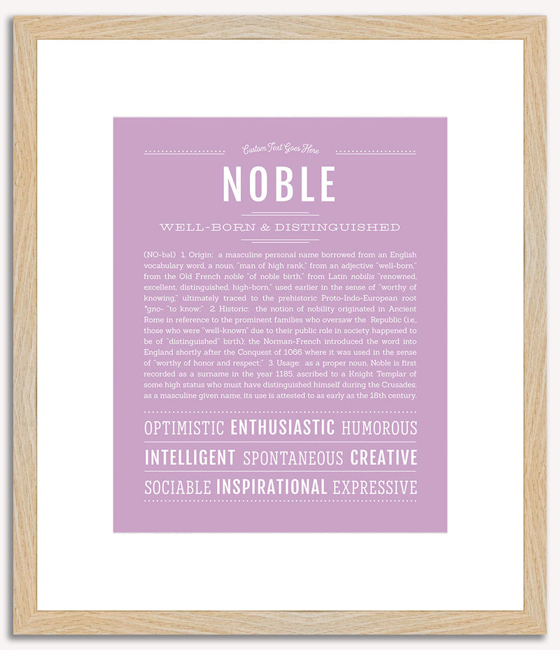 Noble | Name Art Print