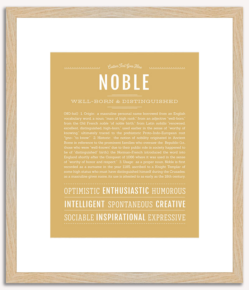 Noble | Name Art Print