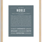 Noble | Name Art Print