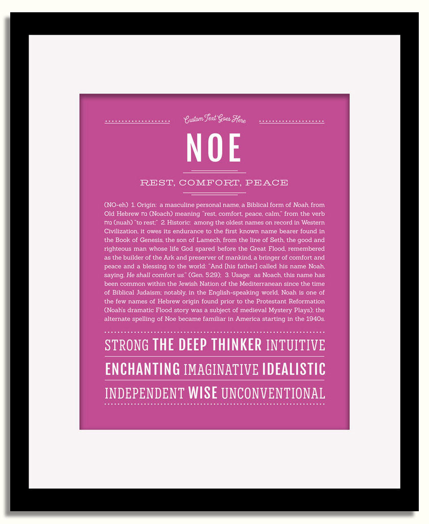 Frame Options | Dark Pink | Black Frame, Matted