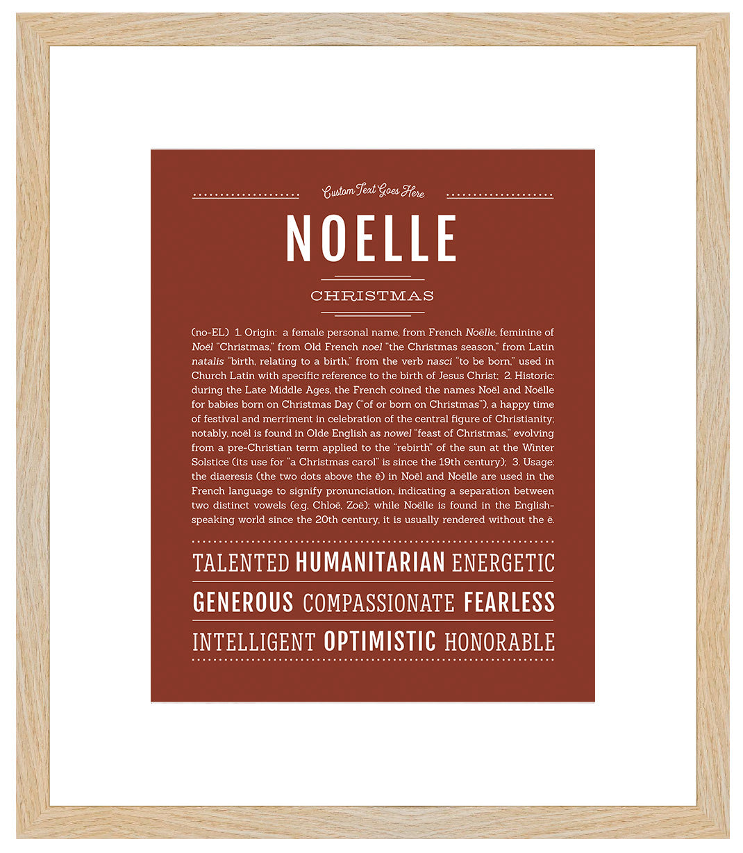 Noelle | Name Art Print