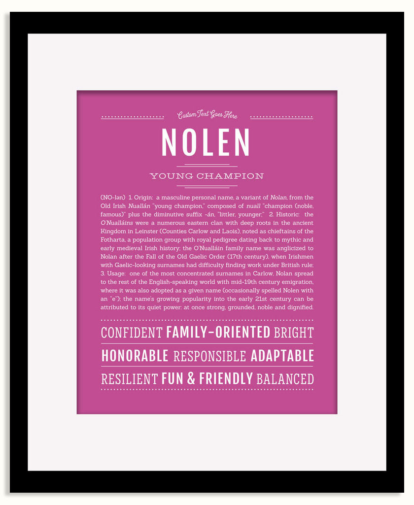 Frame Options | Dark Pink | Black Frame, Matted