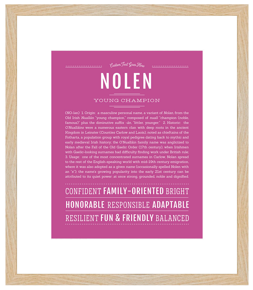 Frame Options | Dark Pink | Maple Frame, Matted