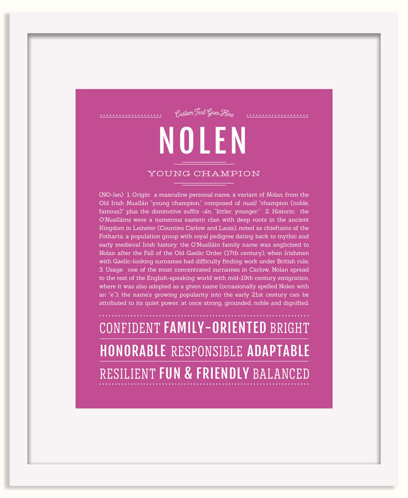 Frame Options | Dark Pink | White Frame, Matted