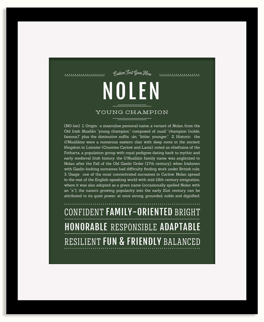 Frame Options | Deep Forest | Black Frame, Matted