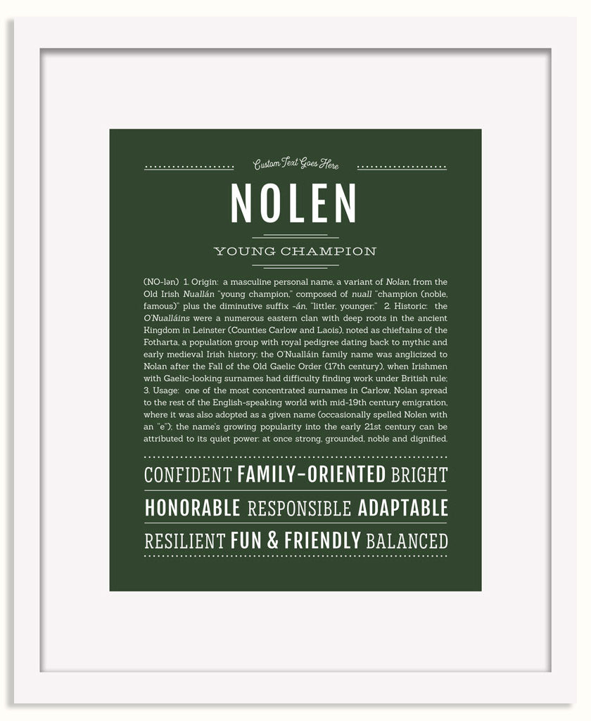 Frame Options | Deep Forest | White Frame, Matted