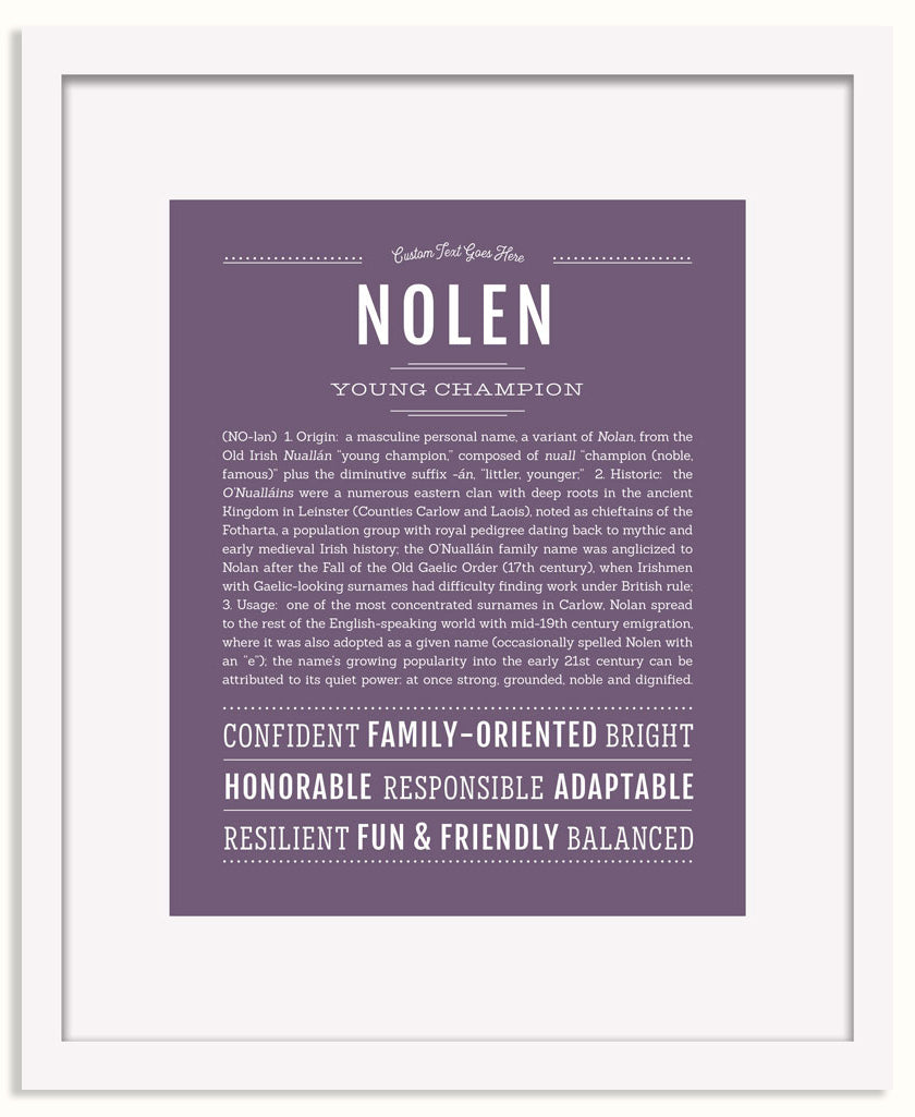 Frame Options | Deep Purple | White Frame, Matted
