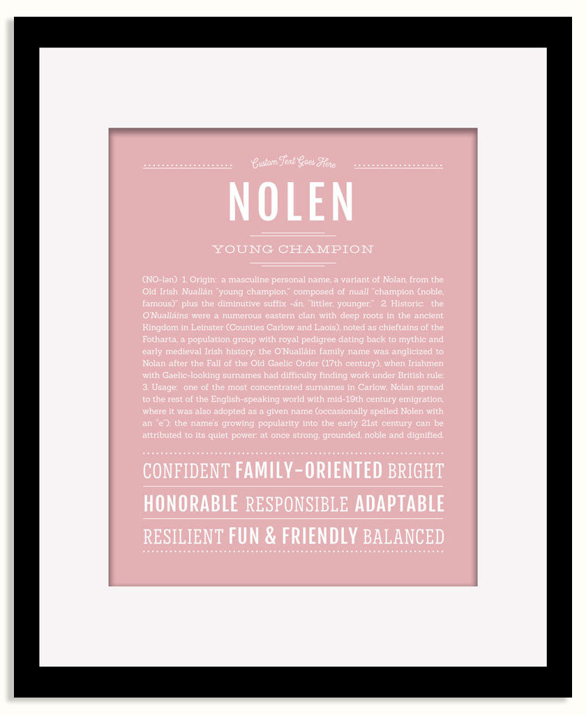 Frame Options | Dusty Rose | Black Frame, Matted