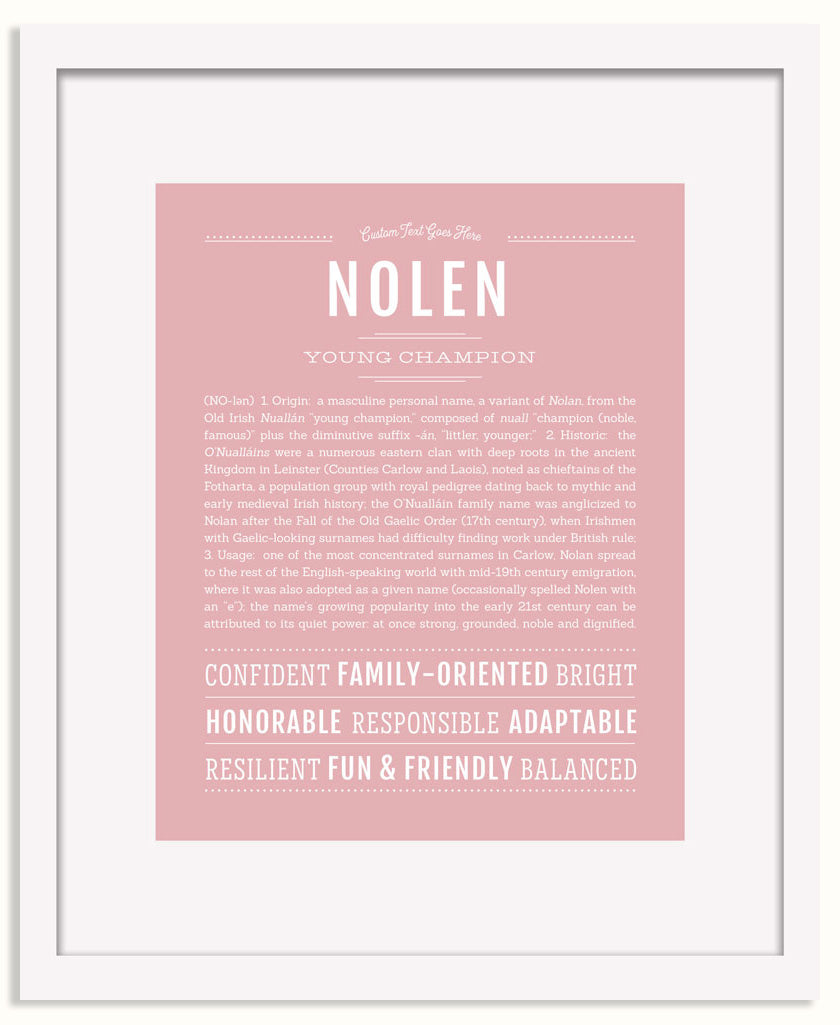 Frame Options | Dusty Rose | White Frame, Matted