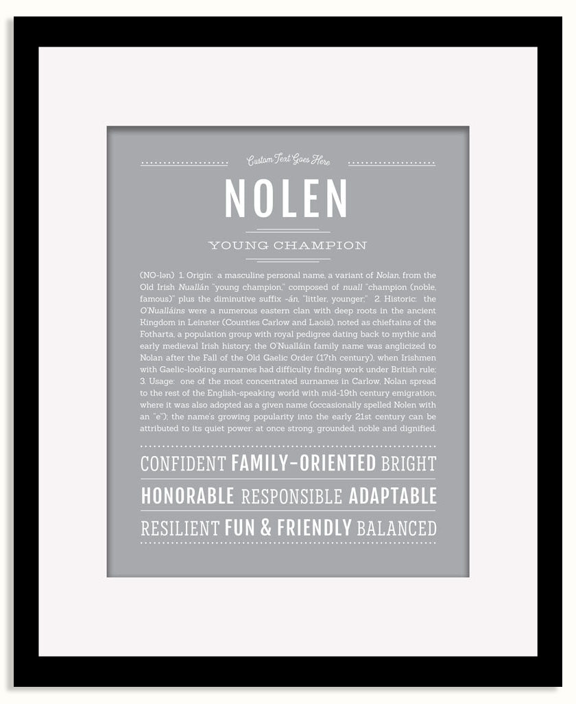 Frame Options | Light Gray | Black Frame, Matted