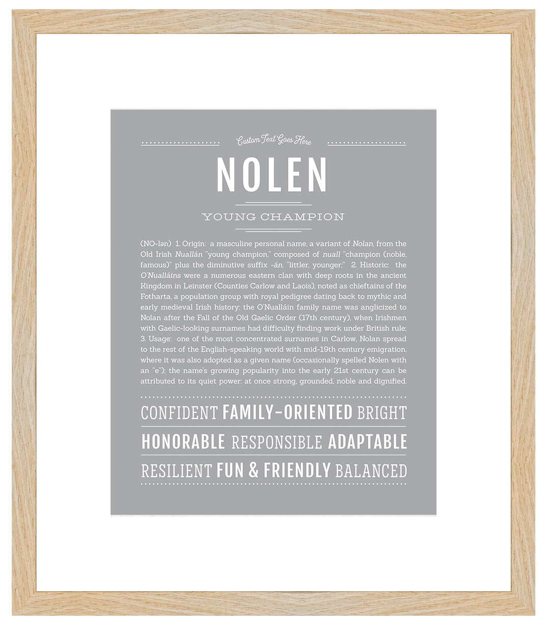 Frame Options | Light Gray | Maple Frame, Matted