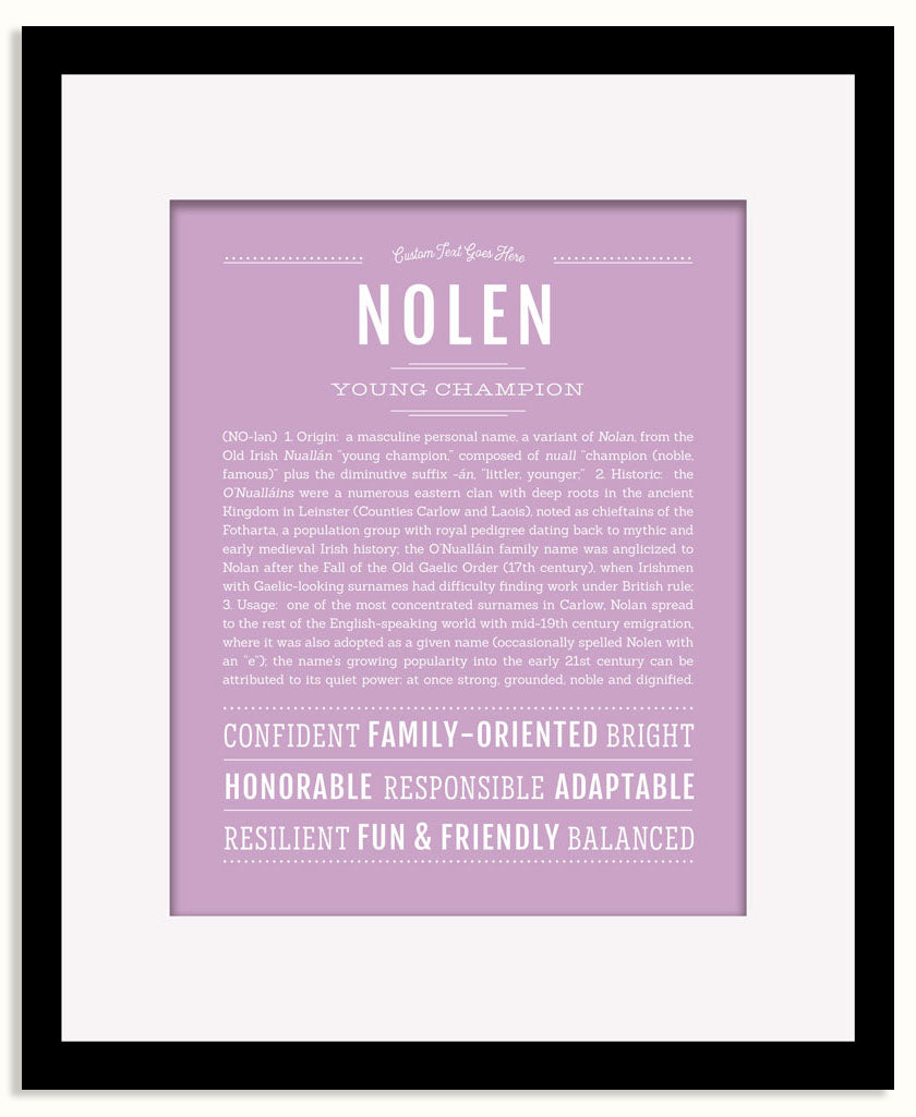 Frame Options | Lilac | Black Frame, Matted