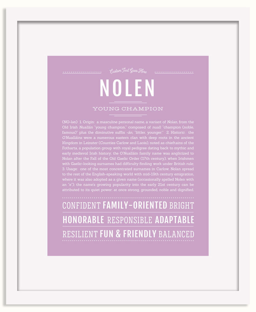Frame Options | Lilac | White Frame, Matted