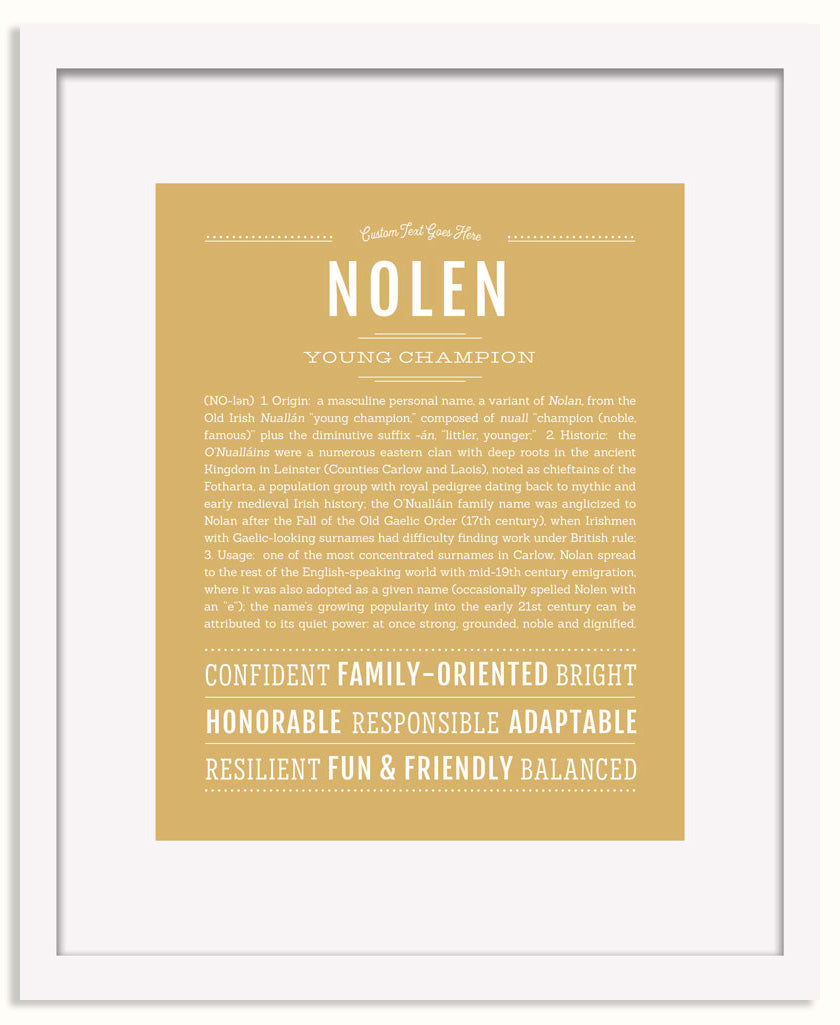 Frame Options | Matte Gold | White Frame, Matted