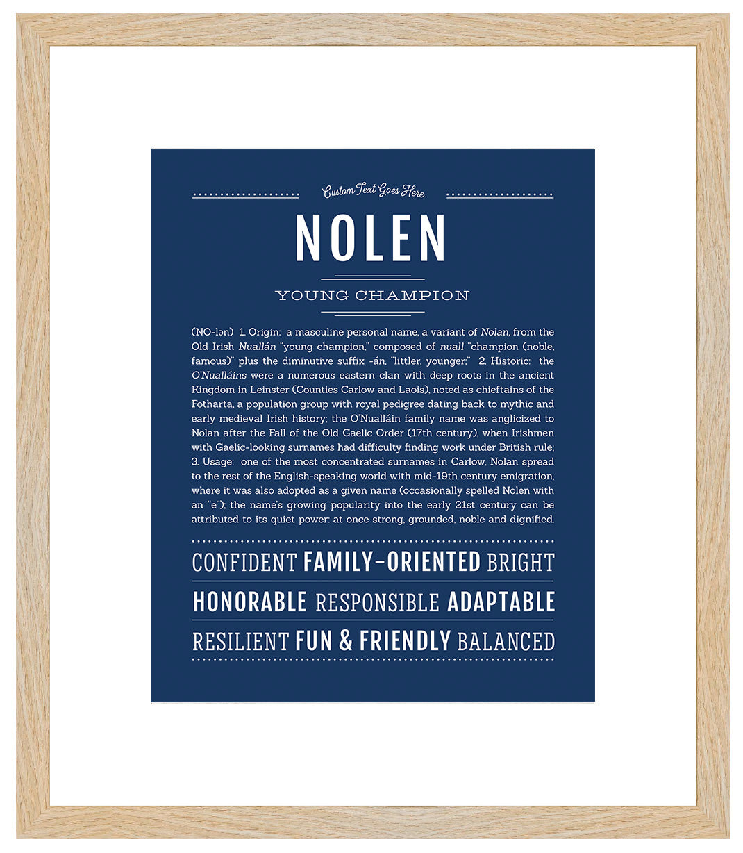 Frame Options | Midnight Blue | Maple Frame, Matted