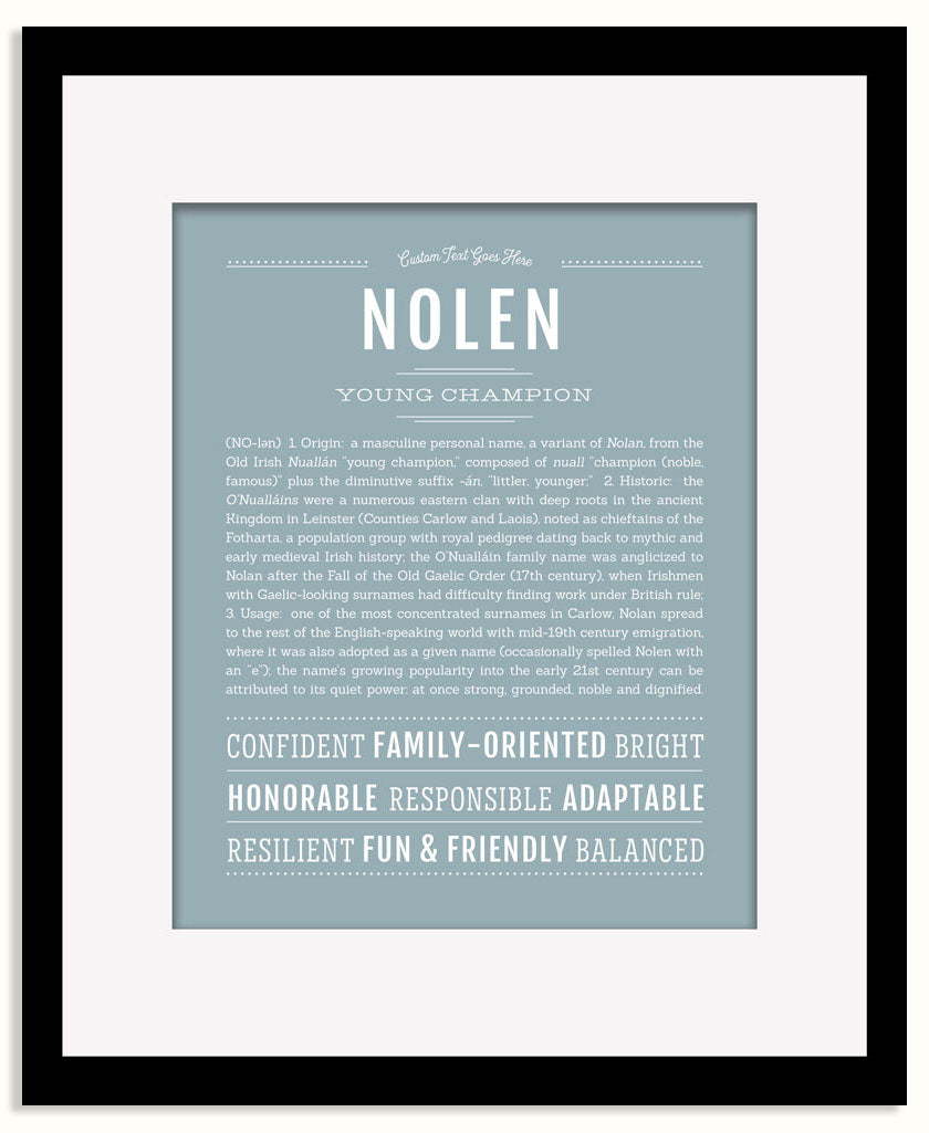 Frame Options | Powder Blue | Black Frame, Matted