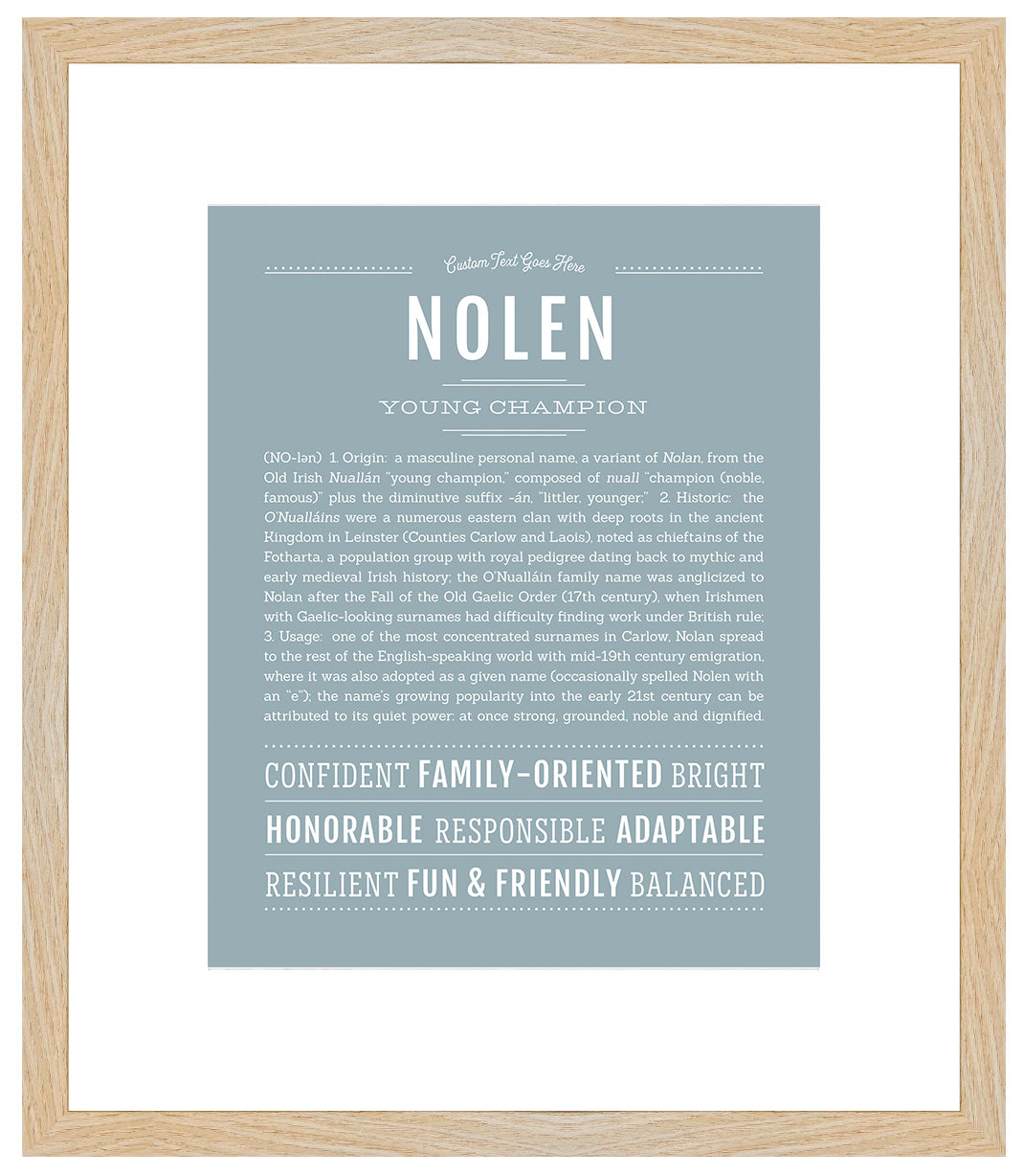 Frame Options | Powder Blue | Maple Frame, Matted