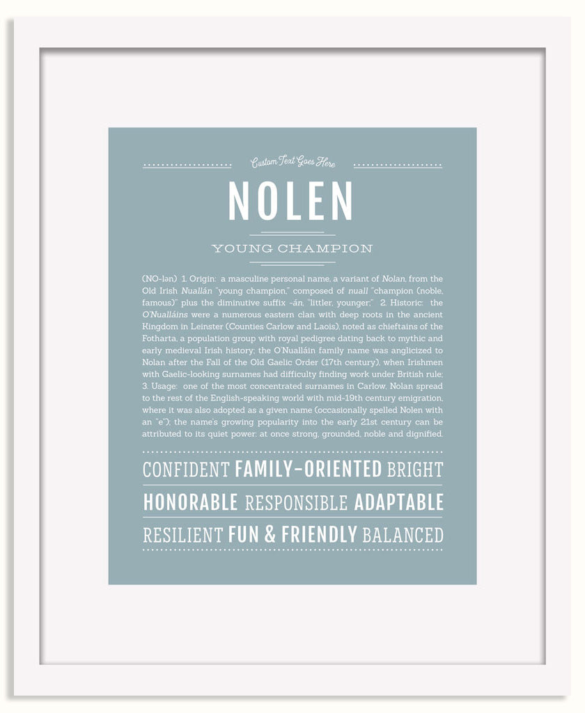 Frame Options | Powder Blue | White Frame, Matted