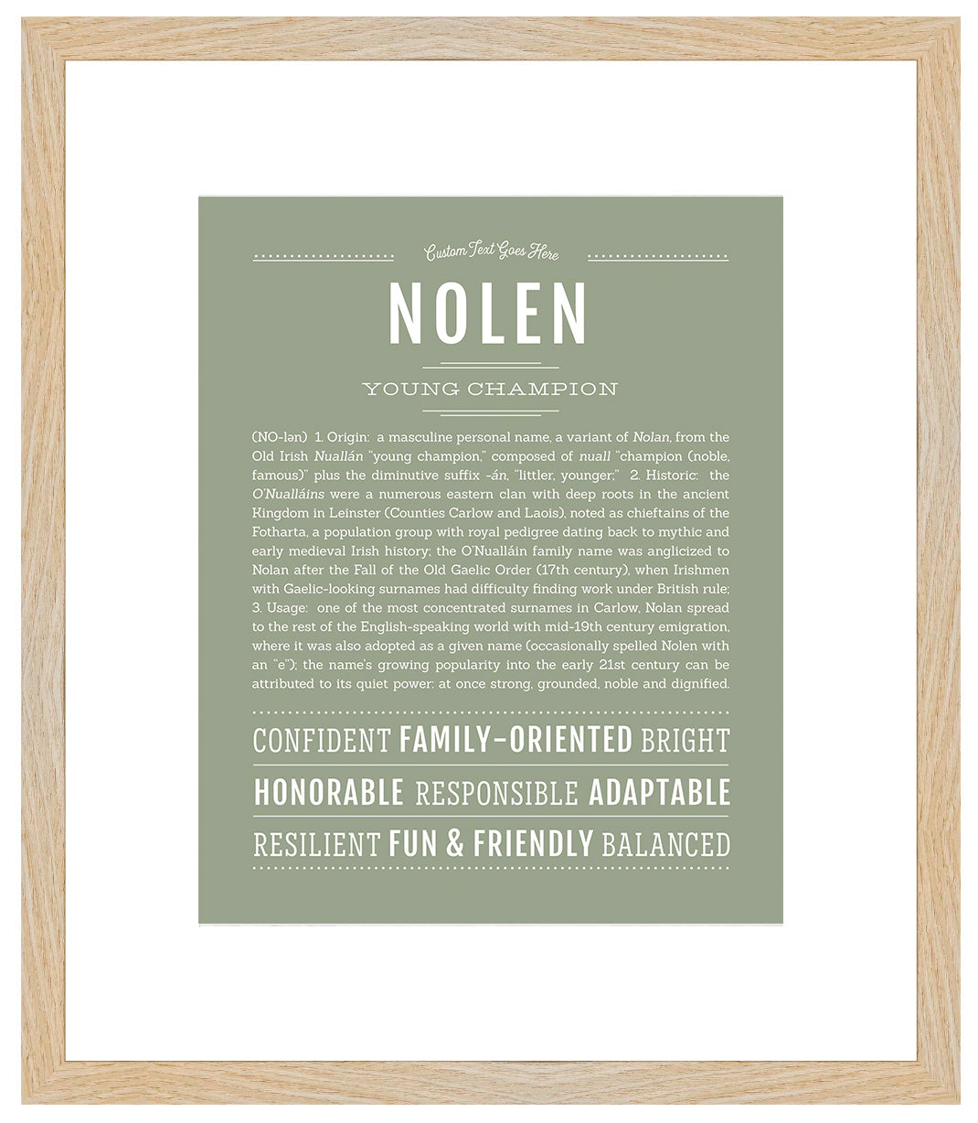 Frame Options | Sage | Maple Frame, Matted
