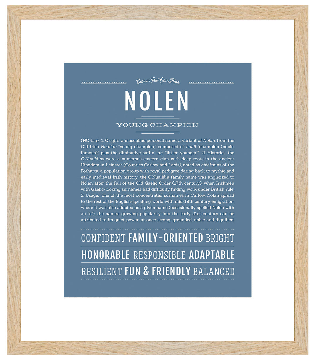 Frame Options | Steele Blue | Maple Frame, Matted