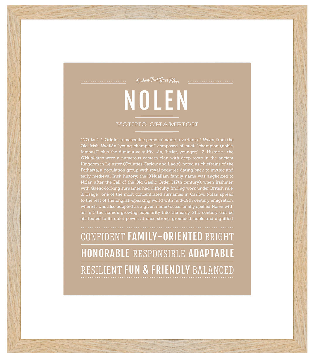 Frame Options | Tan | Maple Frame, Matted