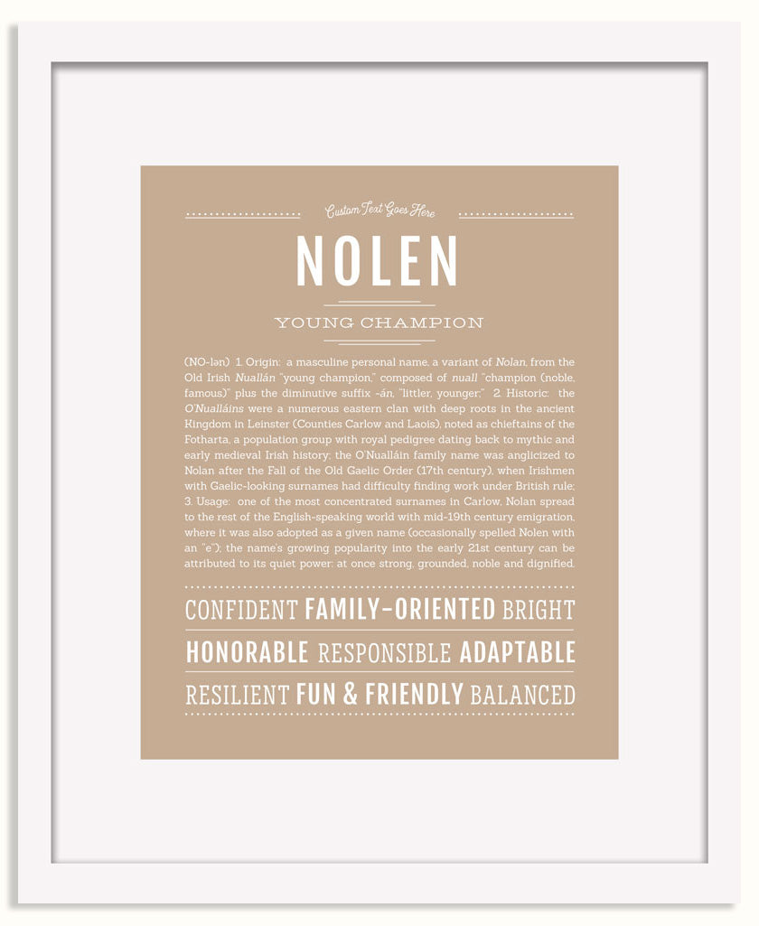 Frame Options | Tan | White Frame, Matted