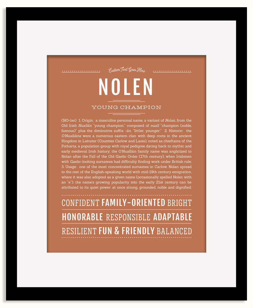 Frame Options | Terra Cotta | Black Frame, Matted