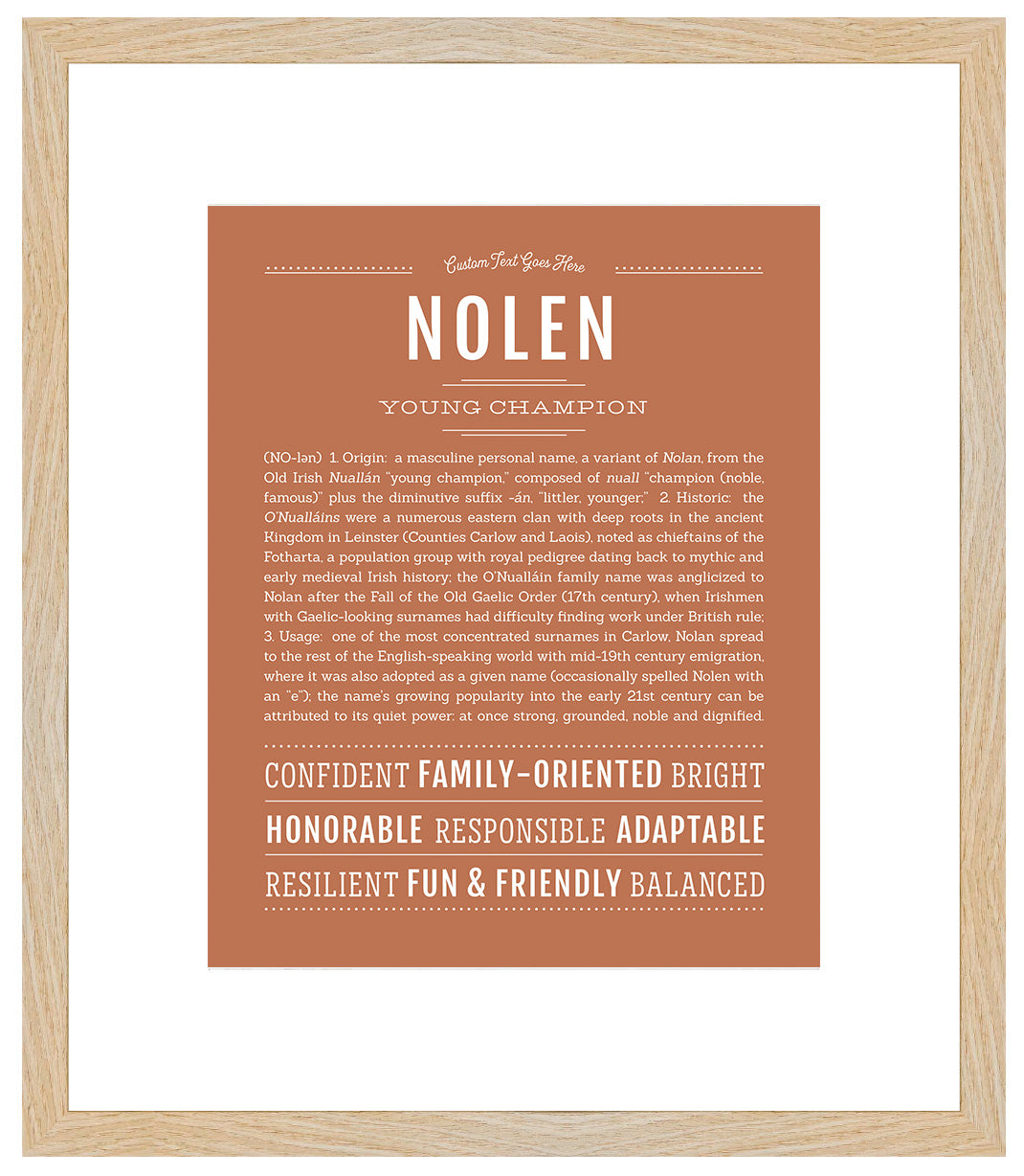 Frame Options | Terra Cotta | Maple Frame, Matted