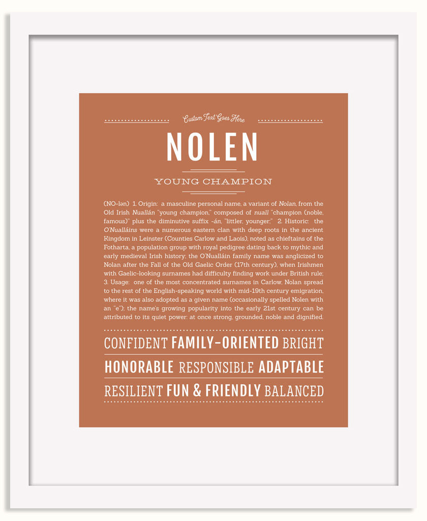 Frame Options | Terra Cotta | White Frame, Matted