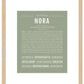 Nora | Name Art Print