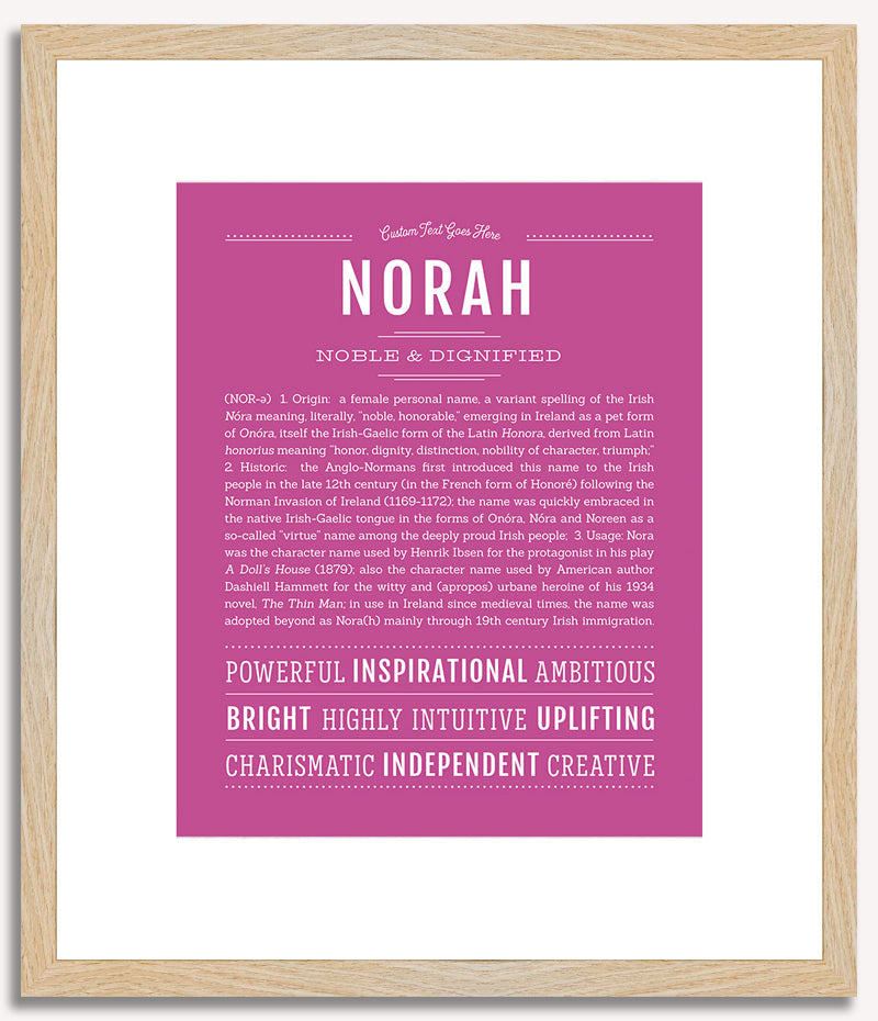 Norah | Name Art Print