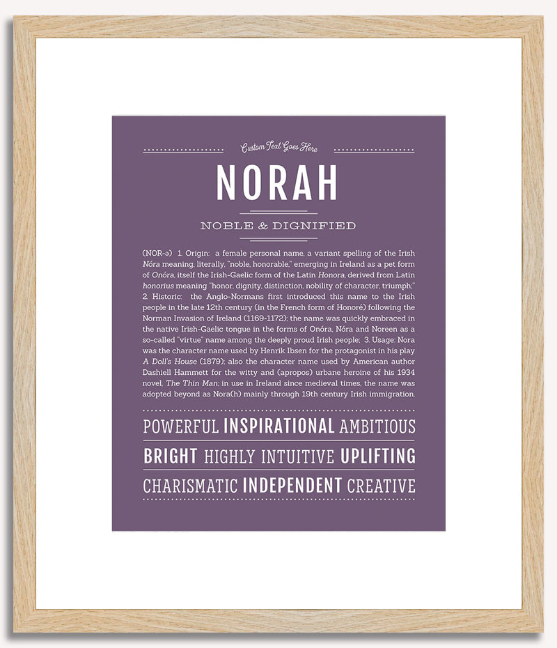 Norah | Name Art Print