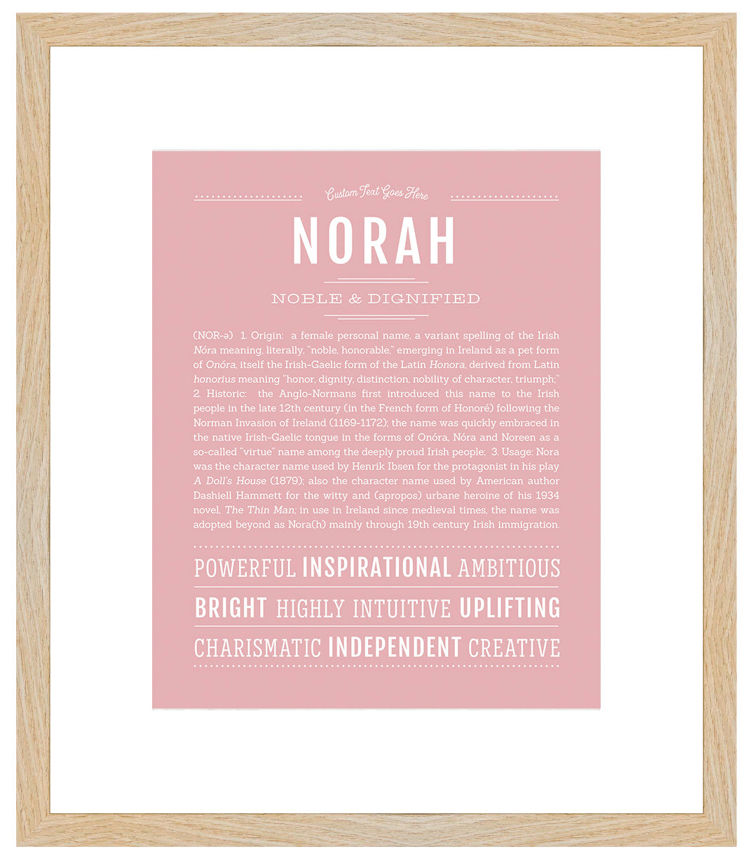 Norah | Name Art Print