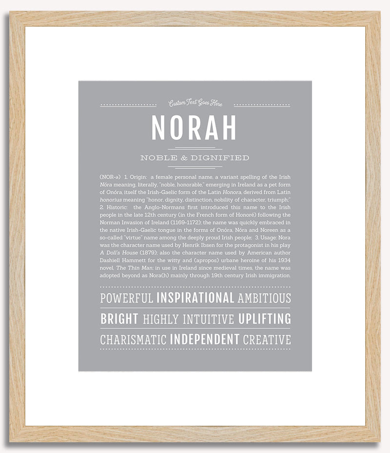 Norah | Name Art Print